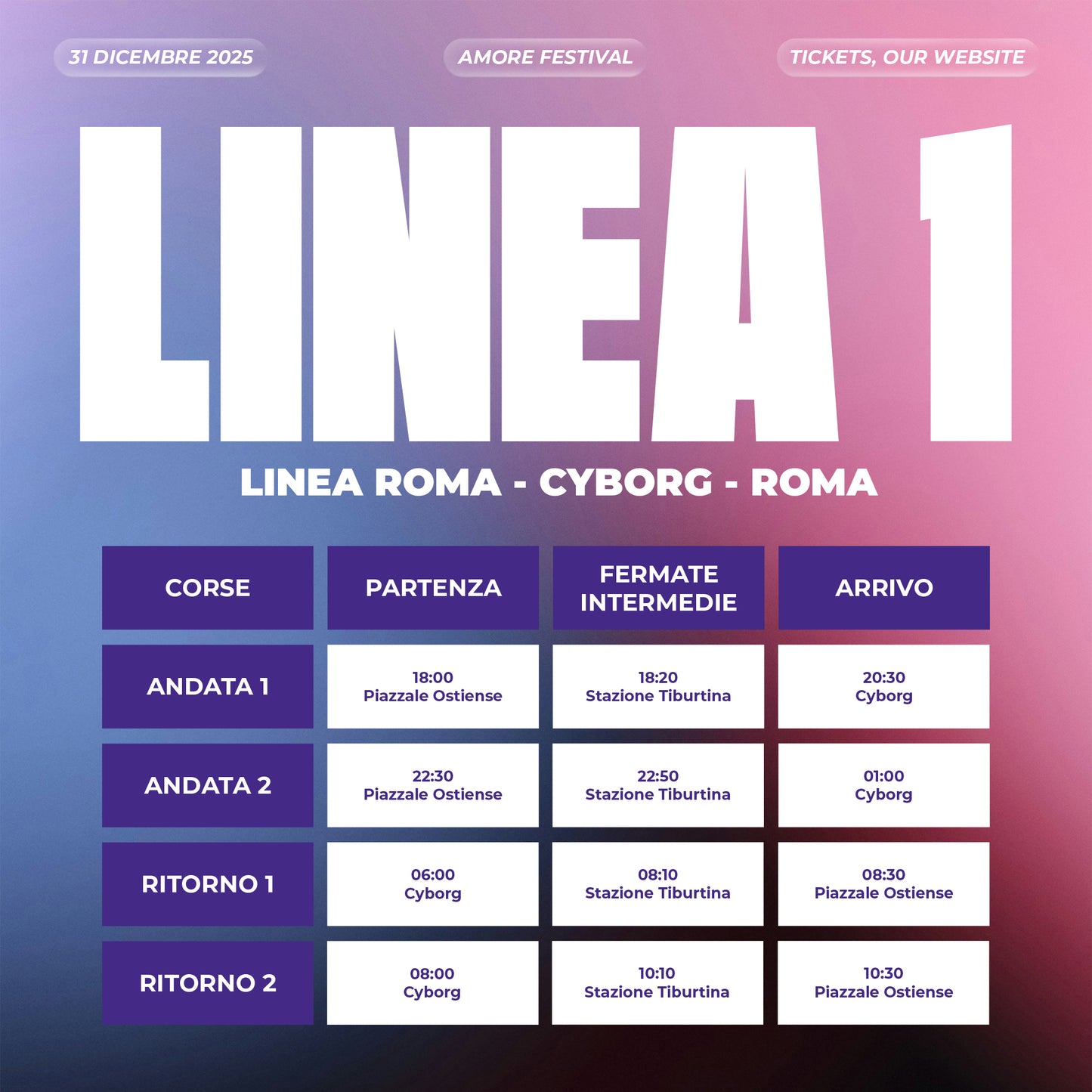 Amore Festival – Linea Roma