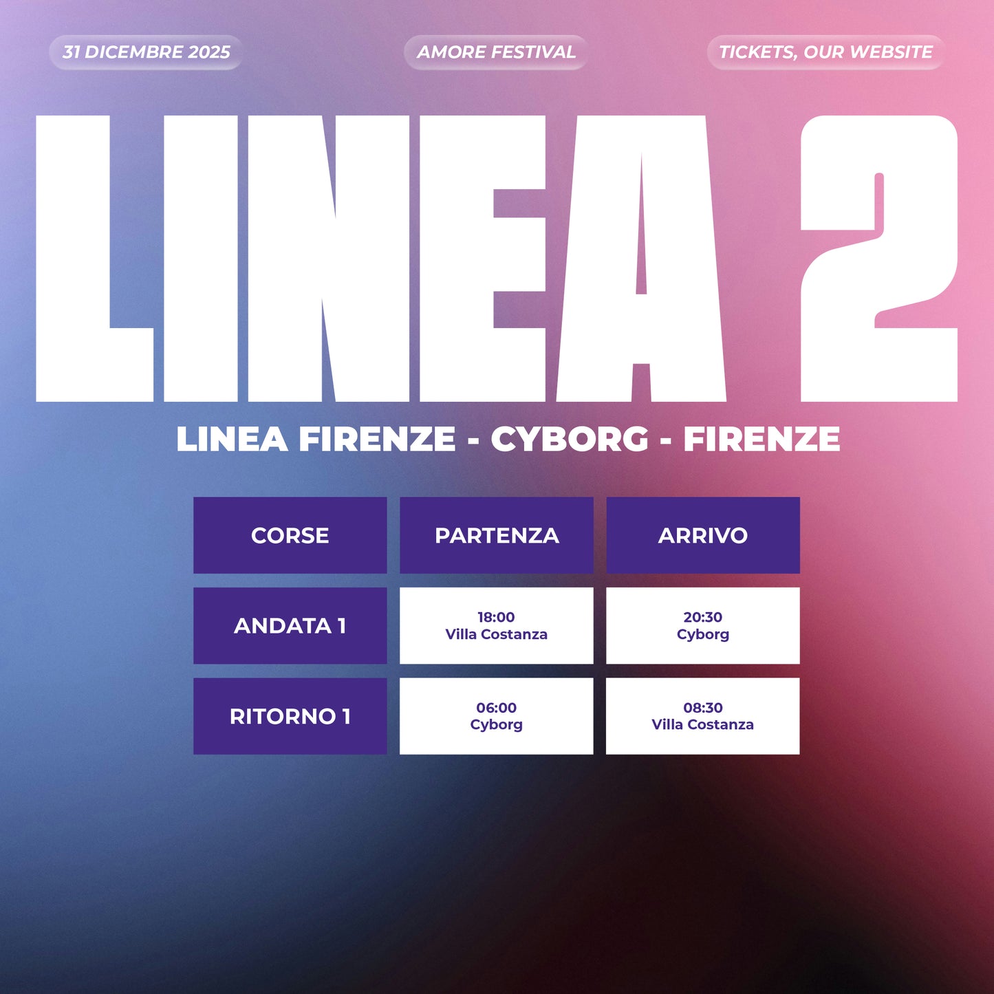 Amore Festival – Linea Firenze