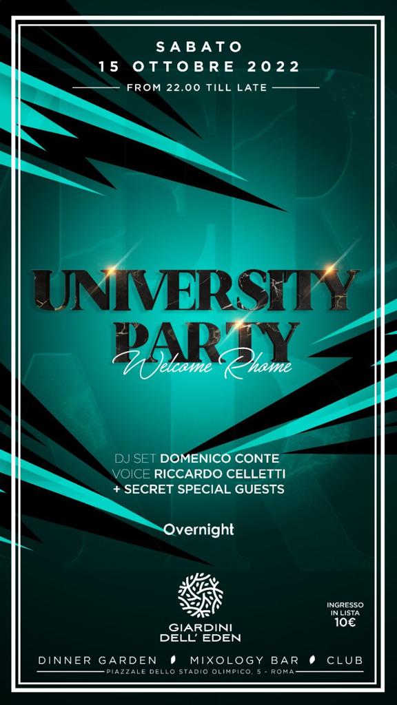 UNIVERSITY PARTY - 15/10/2022